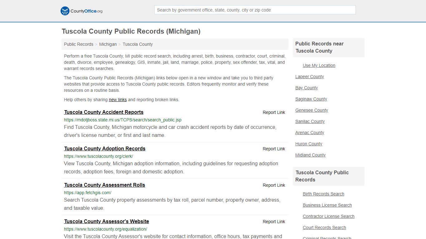 Public Records - Tuscola County, MI (Business, Criminal ...